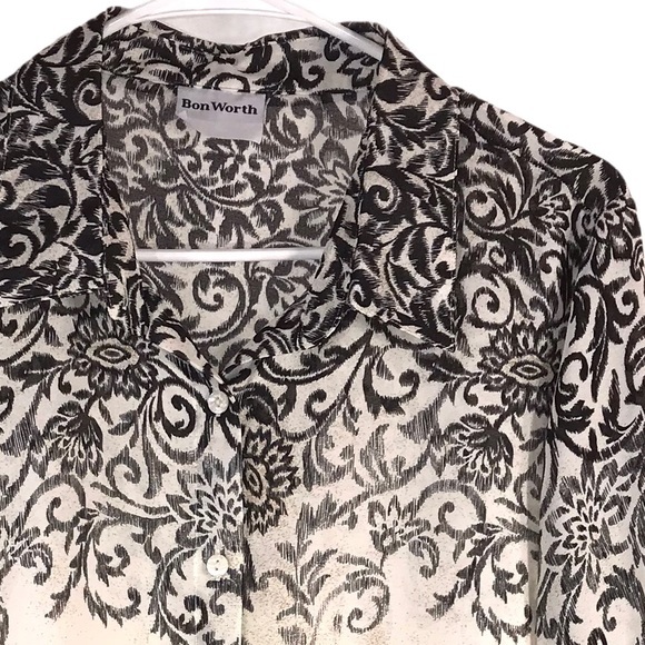 Pretty Semi-Sheer Mixed Floral Print, Size 1X - Picture 4 of 8